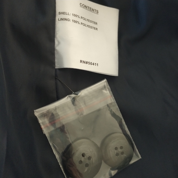 Nine West Classic Navy Trench Raincoat Navy XL - Picture 7 of 12